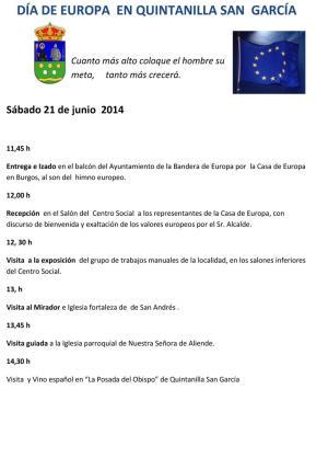 Día de Europa en Quintanilla San García